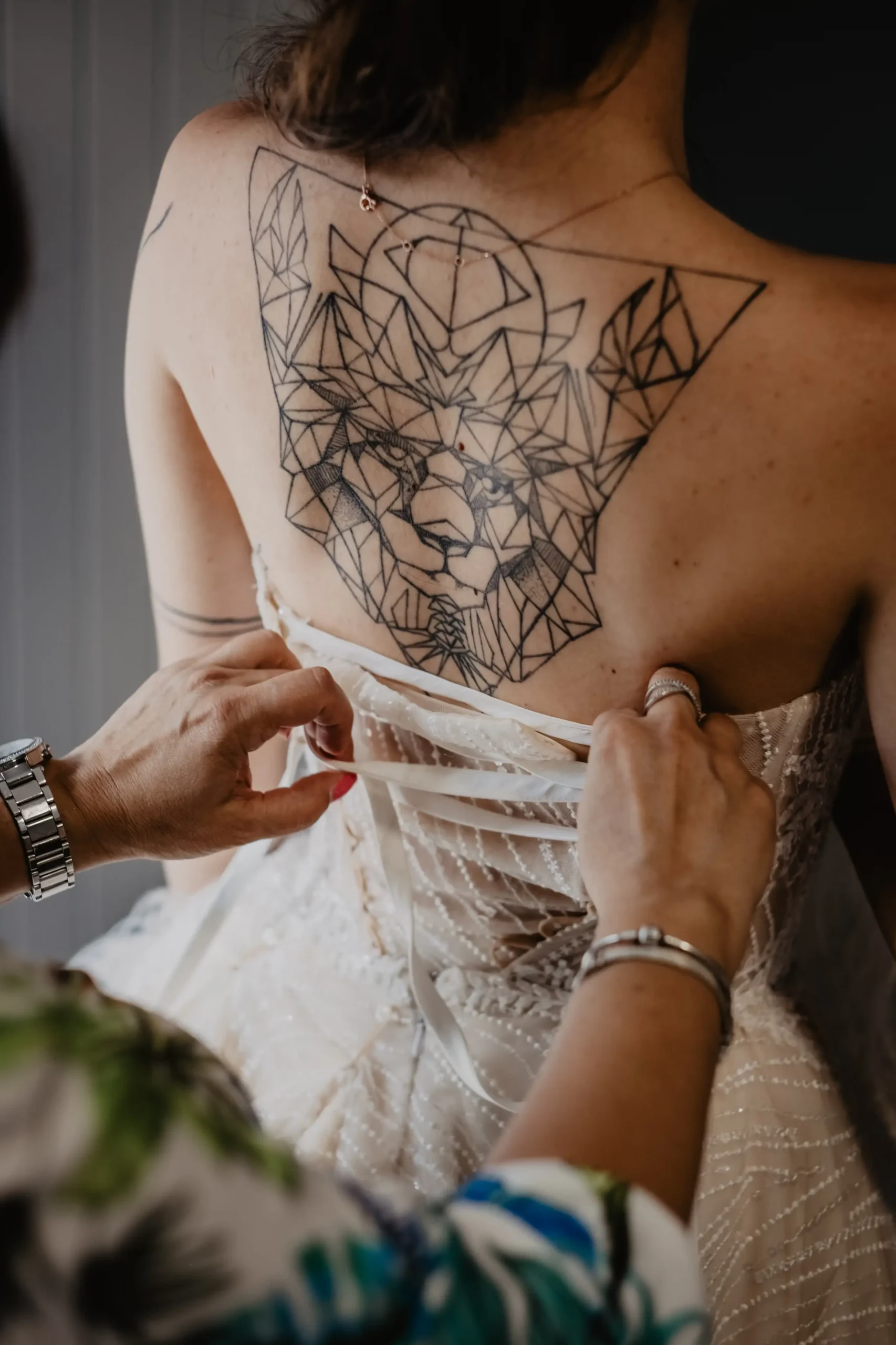 Client Name: Alex • Style: Geometric Animal Backpiece